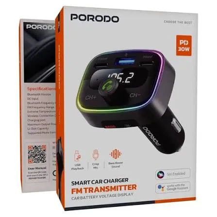 PORODO WIRELESS FM CAR TRANSMITTER