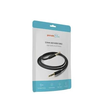 [001496] PORODO BLUE PVC AUX AUDIO CABLE