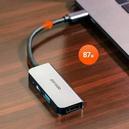 PORODO 2 IN 1 USB C HUB