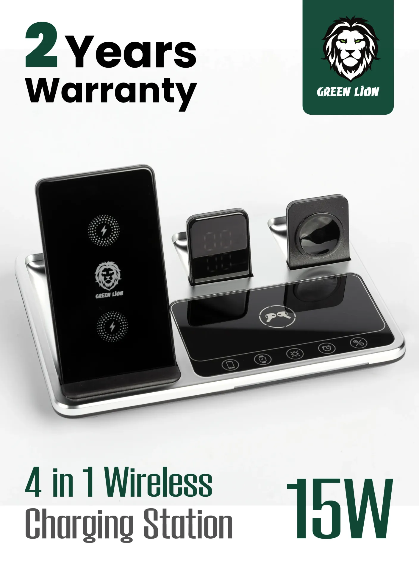 Green Lion 4 in 1 Wireless Charging Station 15W